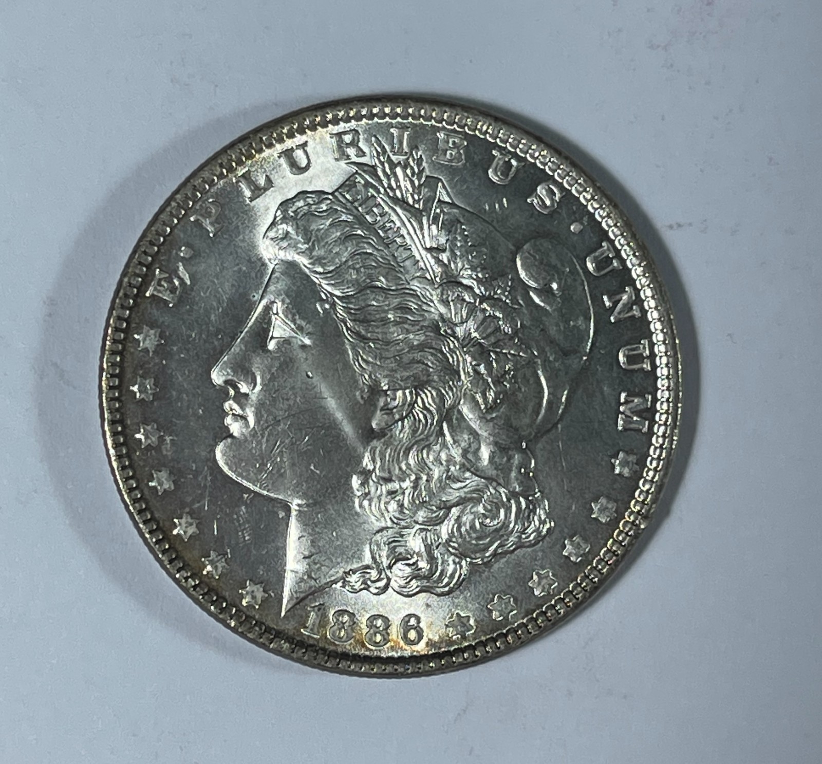 1886 Morgan dollar (#21471) flashy  Ch BU+