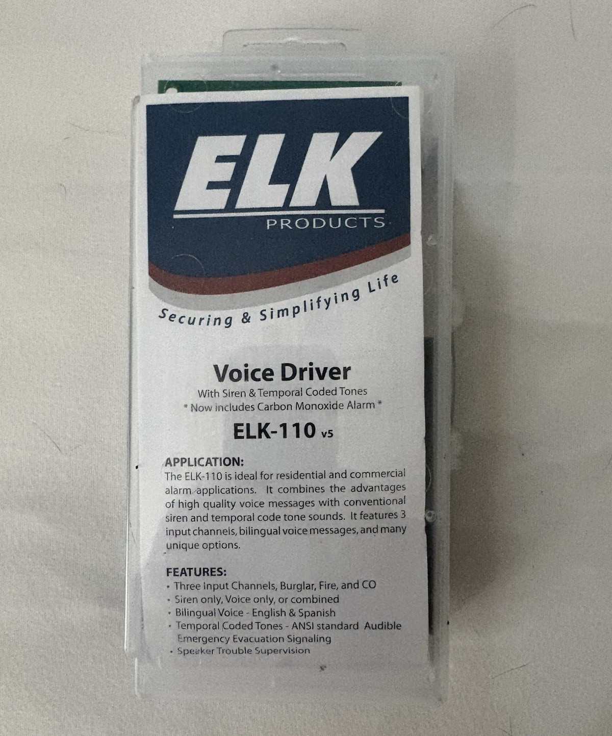 ELK Products Voice Driver Module Control Panels & Keypads ELK-110 MPN ELK-110