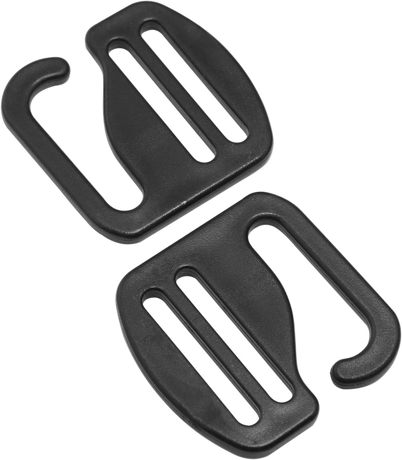G Hook 12PCS 26Mm / 1Inch Black G-Hook Wave Buckles Backpack Strap Belt Hardware