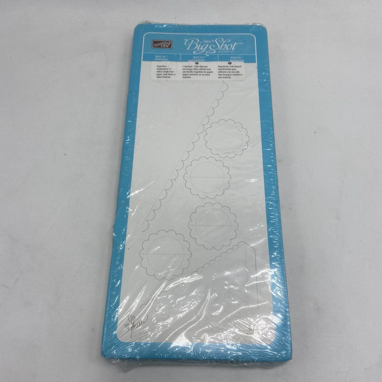 Stampin' Up! Sizzix Big Shot XL Bigz Pennant Die Banner Scallop Circle Retired
