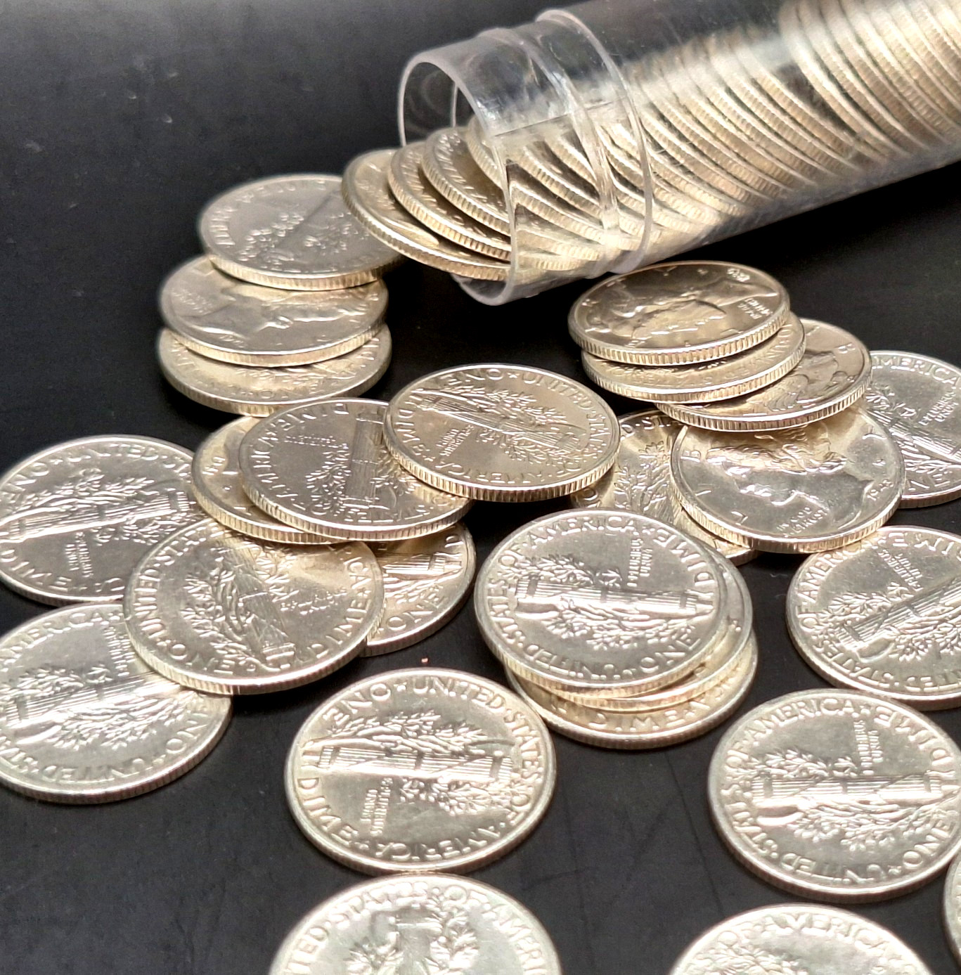Roll 50 Mercury Dimes BU Brilliant Uncirculated 90% Silver *BEST DEAL ON EBAY*