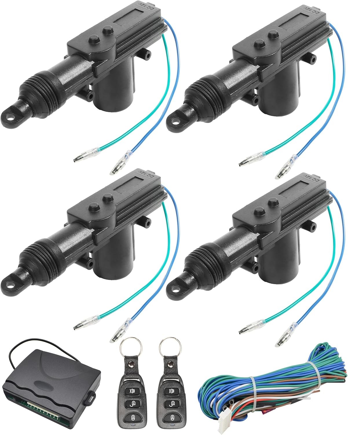 4PCS Power Door Lock Kit,Car Accessories Universal Car Door Lock Remote Lock Kit