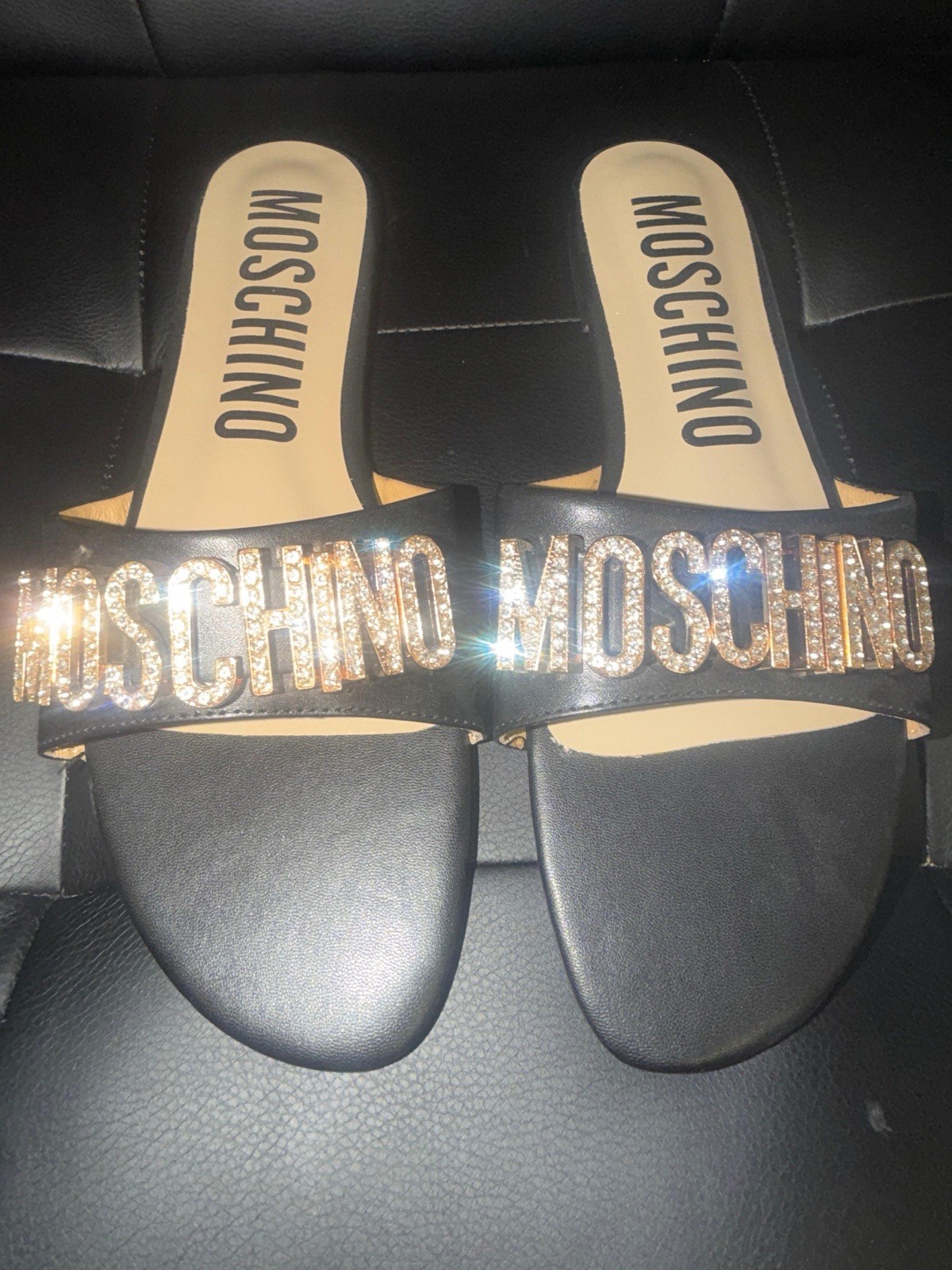MOSCHINO Sandalia De Mujer Negro Talla 42