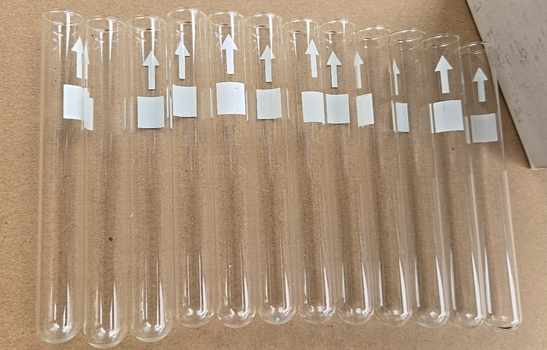 Lot of 36 Vintage Test Tubes Flinn Scientific Kimble Chase 13 x 100mm Science