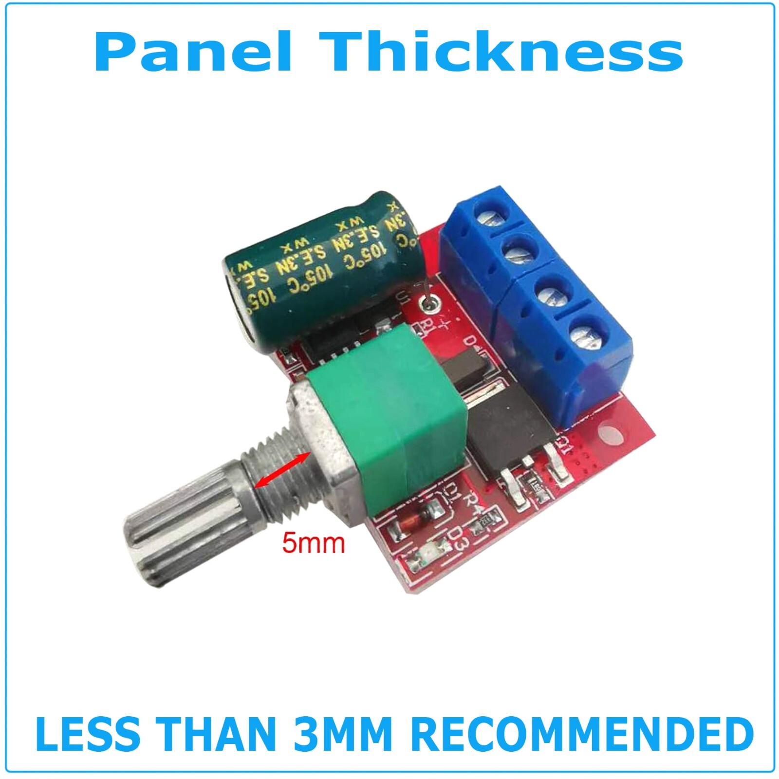 Adjustable DC PWM Motor Fan Controller Module 4.5V-35V With On/Off Switch