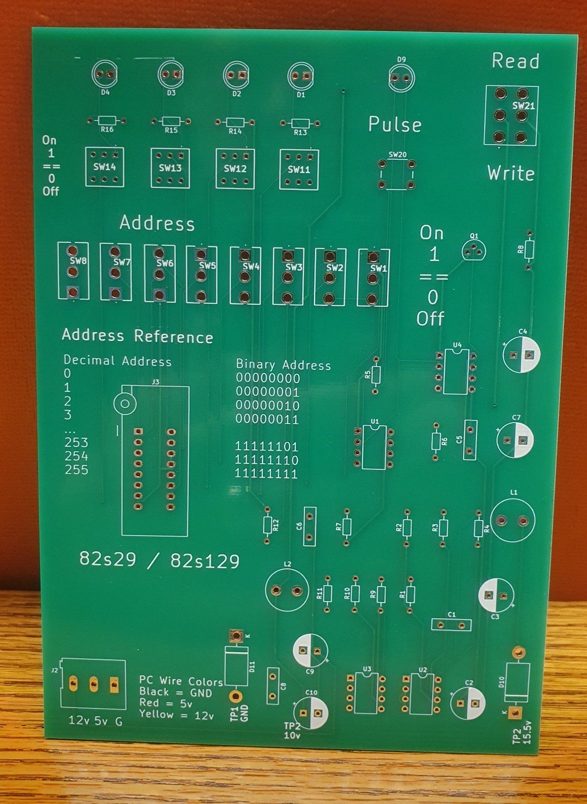 PROM PCB for 82s129 82s126 74s287 74s387 - Board Only!  You solder