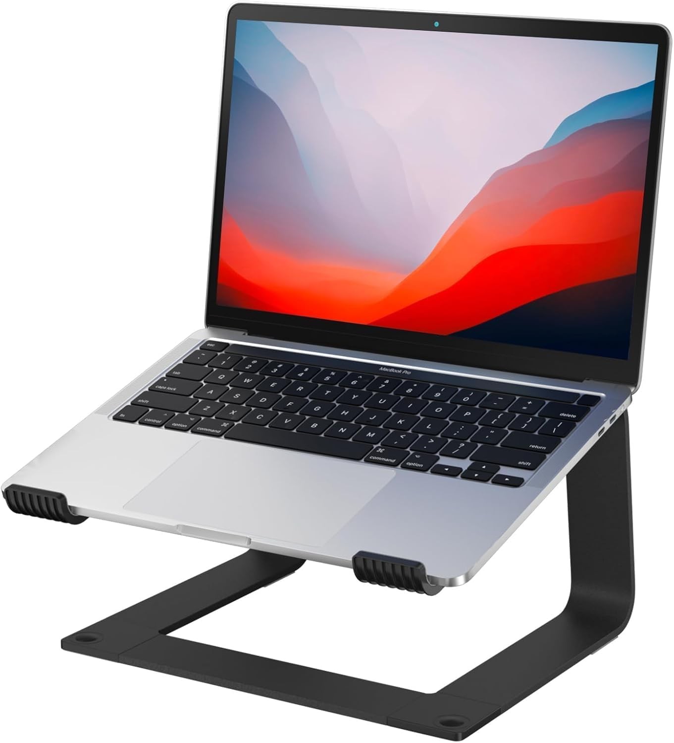 GleYo Laptop Stand for Desk Portable Computer Riser Metal Notebook Black