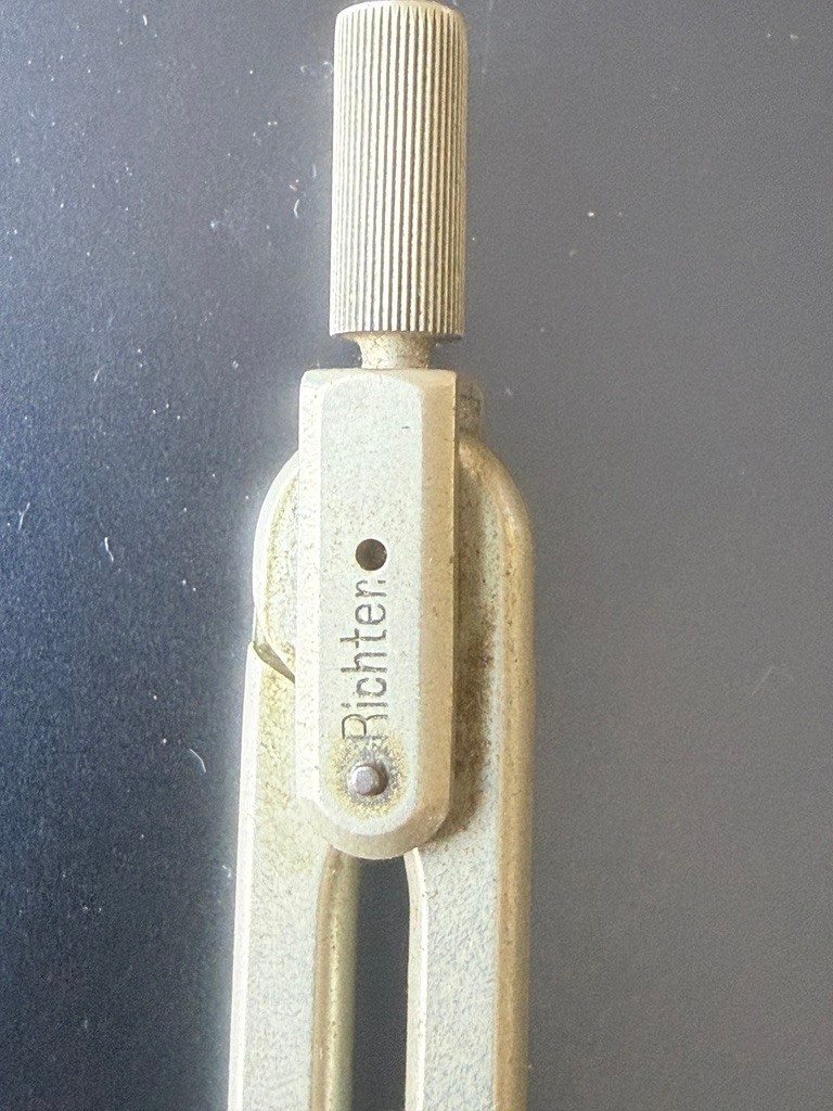 Vintage Richter Präcision Drafting Compass Set Germany Boxed DRP Tools