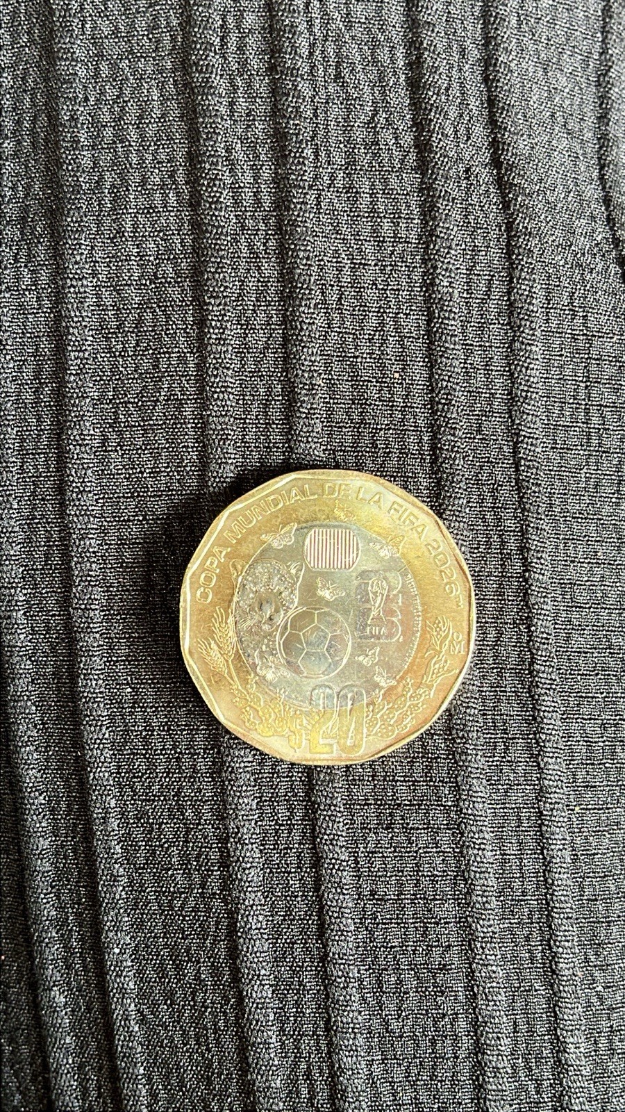 2026 20 Peso Mexican Fifa World Cup Soccer Commemorative Coin Mexico #Leopard