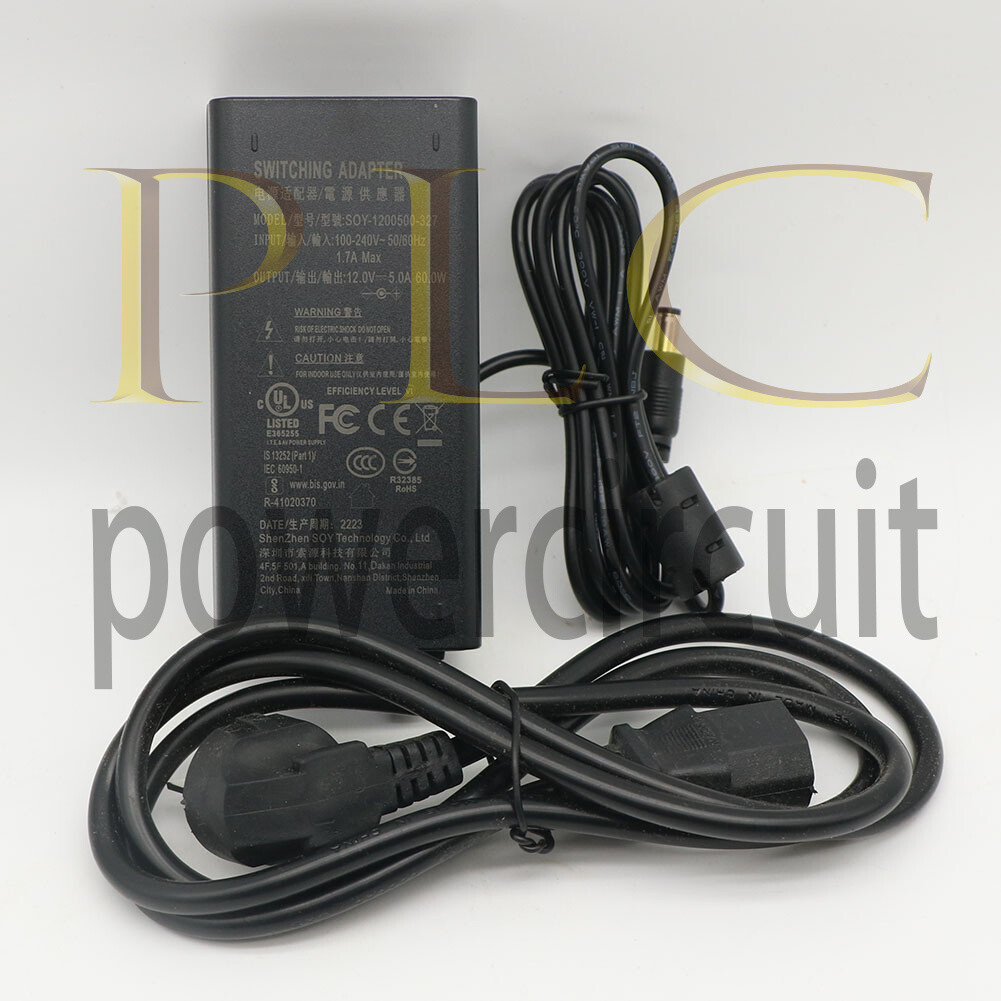 1PCS NEW SUN-1200500 12V 5A SWITCHING ADAPTER POWER SUPPLY
