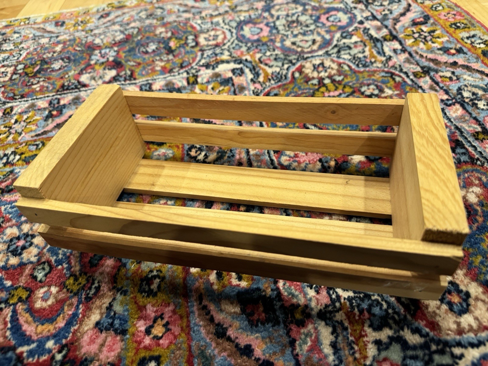 Vintage Wood Cassettes Tape Crate Rack Holder Approx. 12 Tape Capacity 10x5x3