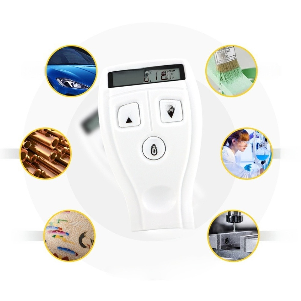 For Car Paint Thickness Gauge 0-1.8mm Digital Display Dual Unit mm and mil