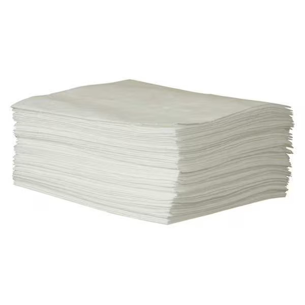 Condor Sorbent Pad, 13 gal, 15 in x 19 in, Oil, White, Polypropylene 35ZR10