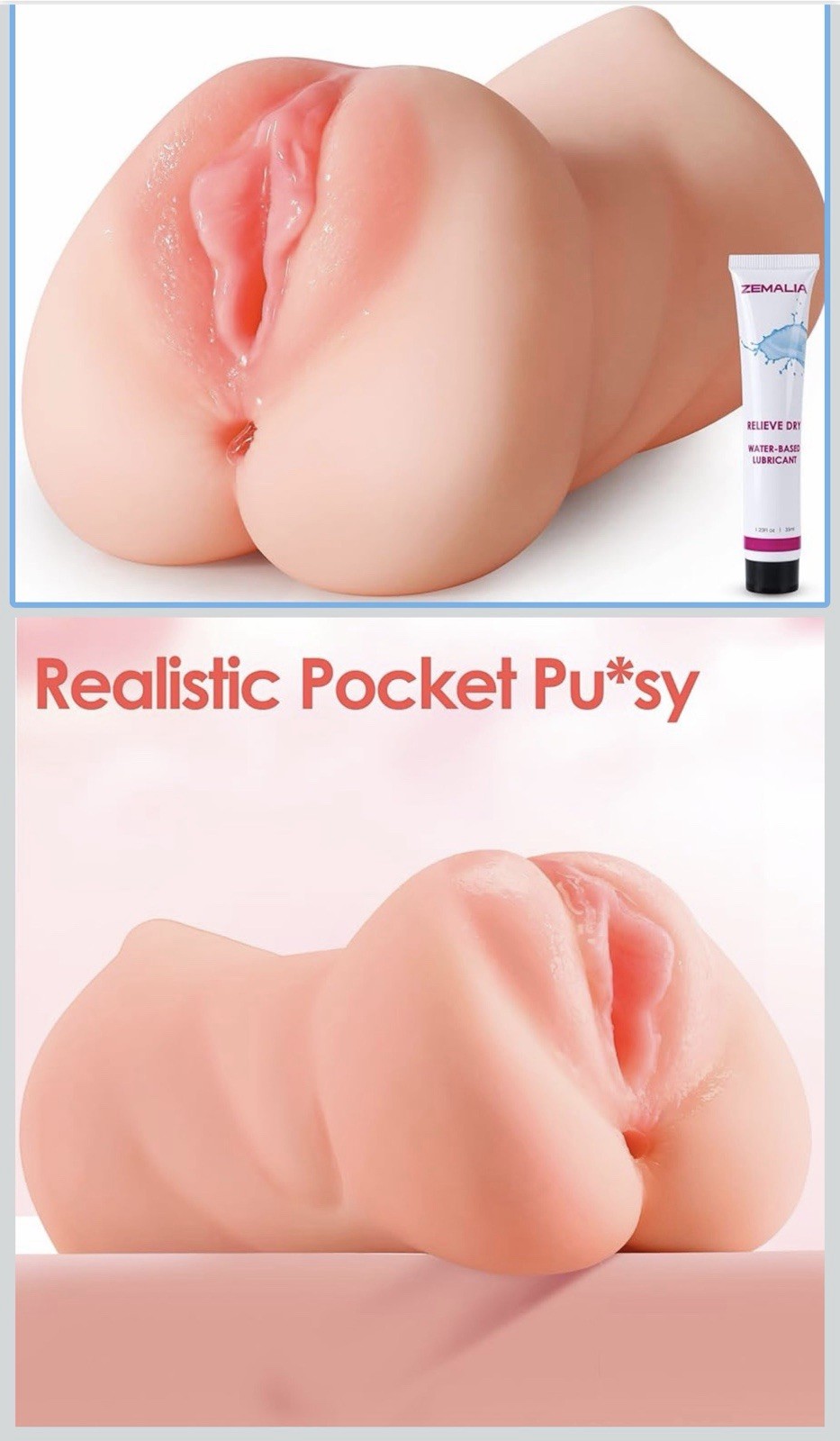 3 In 1 Lifelike Male Cup Pocket Pussy 3D Realistic  Stroker, Toys for Men