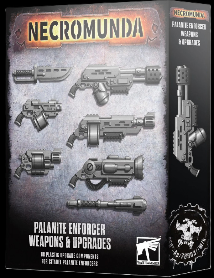 Necromunda: Palanite Enforcer Weapons & Upgrades - Brand New, Factory Sealed