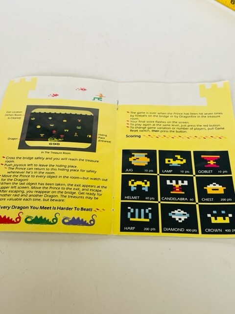 Dragonfire dragon Atari Video Game 2600 Manual Guide vtg 5200 electronics 1982