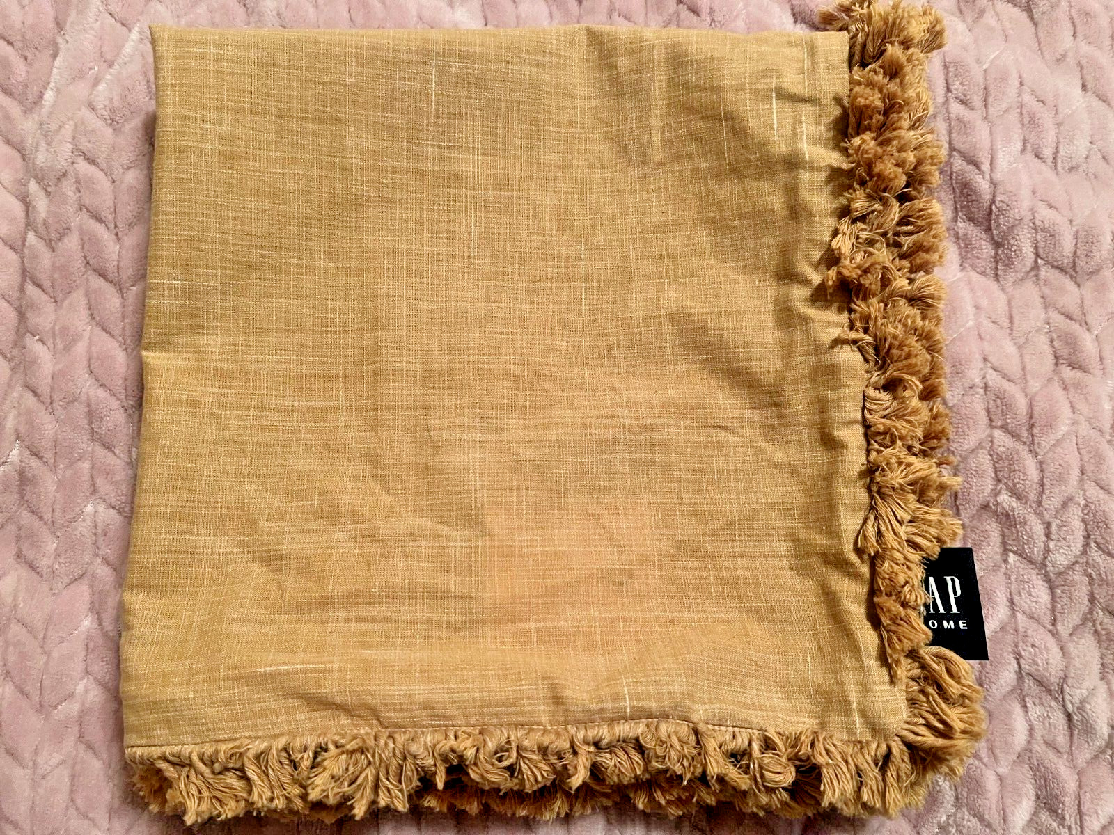 Gap Home ~ Gold Fringe 22”x 22" Euro Sham