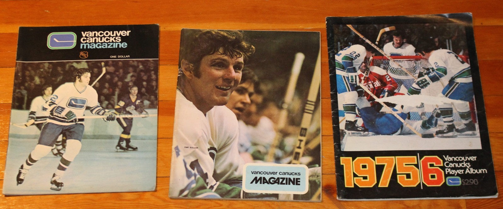 Vancouver Canucks Lot 1970's Programs Photo Album Signed Postcards!