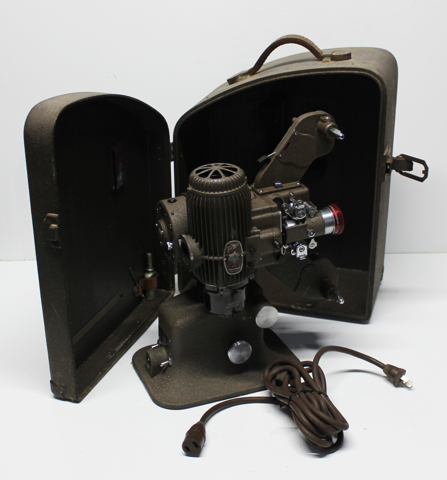 Vintage Bell & Howell 16mm Filmo Diplomat Projector w/ Case As-Is
