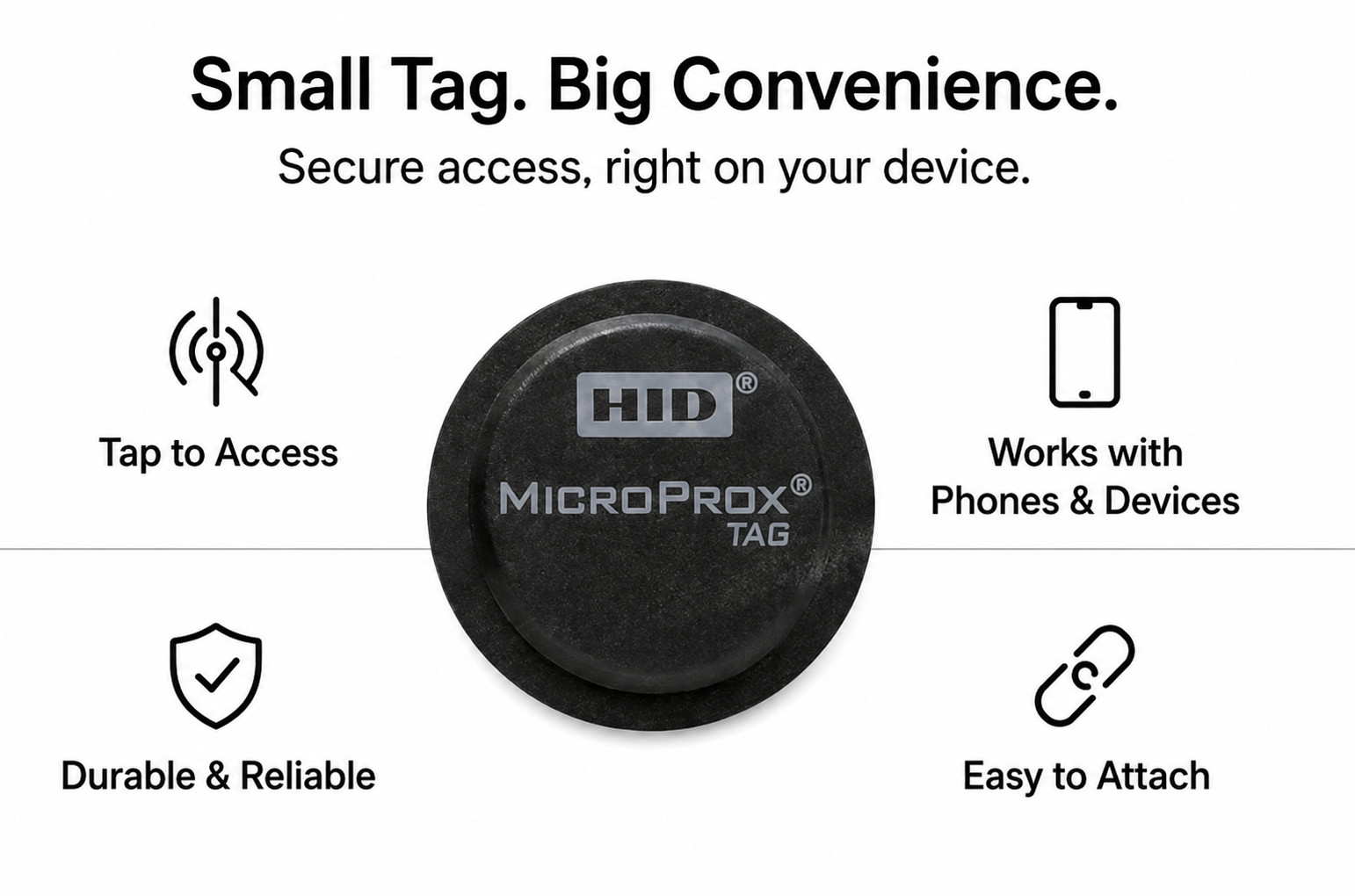 100x HID 1391LSSMN MicroProx Card Fob Reader Tag-