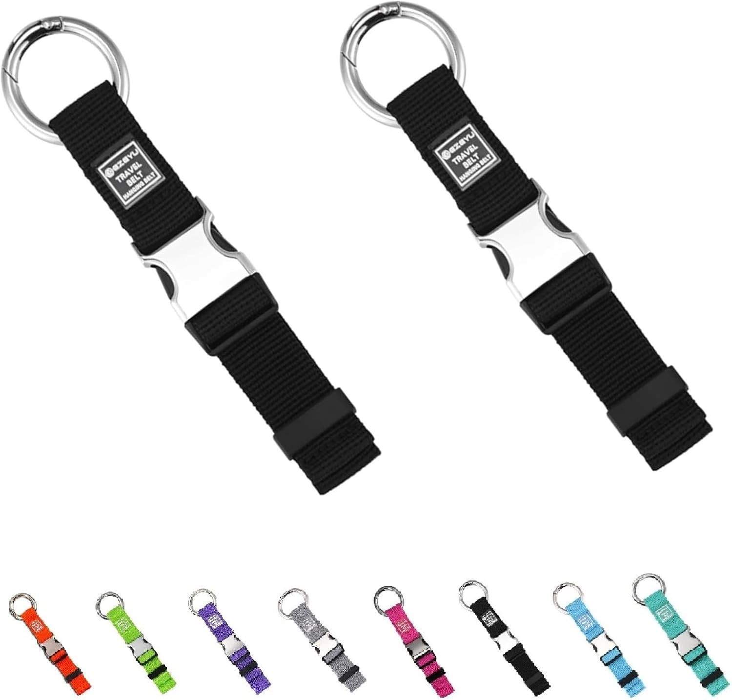2PCS Heavy Duty Add a Bag Luggage Straps Jacket Gripper,Carry-On Luggage Belt Ba