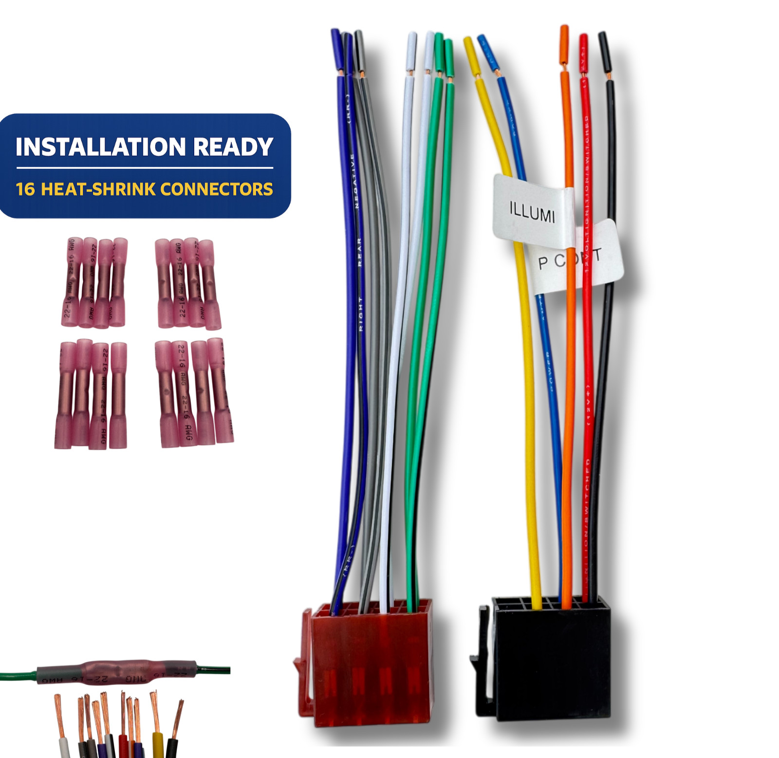 NEW WIRE HARNESS FOR KENWOOD DMX47S DMX-47S Car Receiver Kit With Connectors