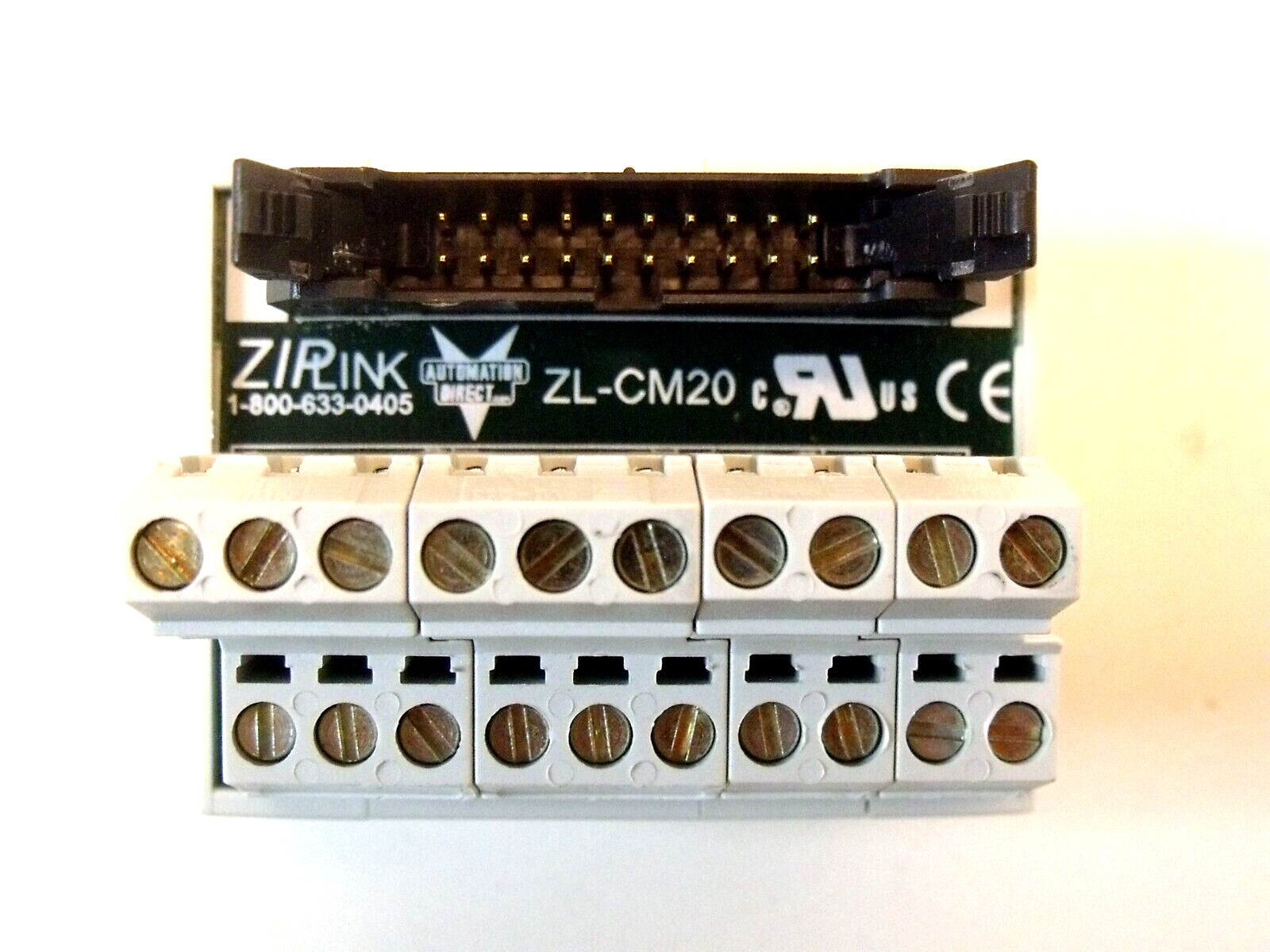 (2) NIB Zip Link / Automation Direct ZL-CM20 20 Pole Connector Modules