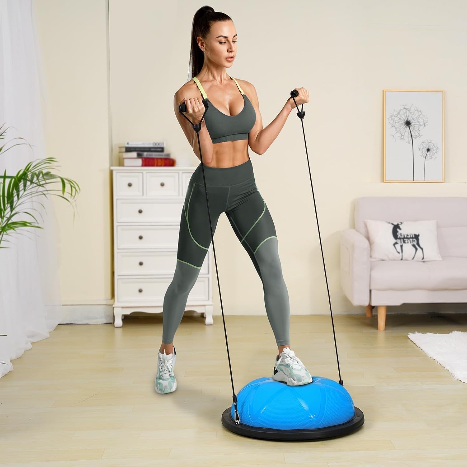 23/26 inch Balance Ball Trainer, 1500lbs Capacity Stability Ball, Yoga Ball w...