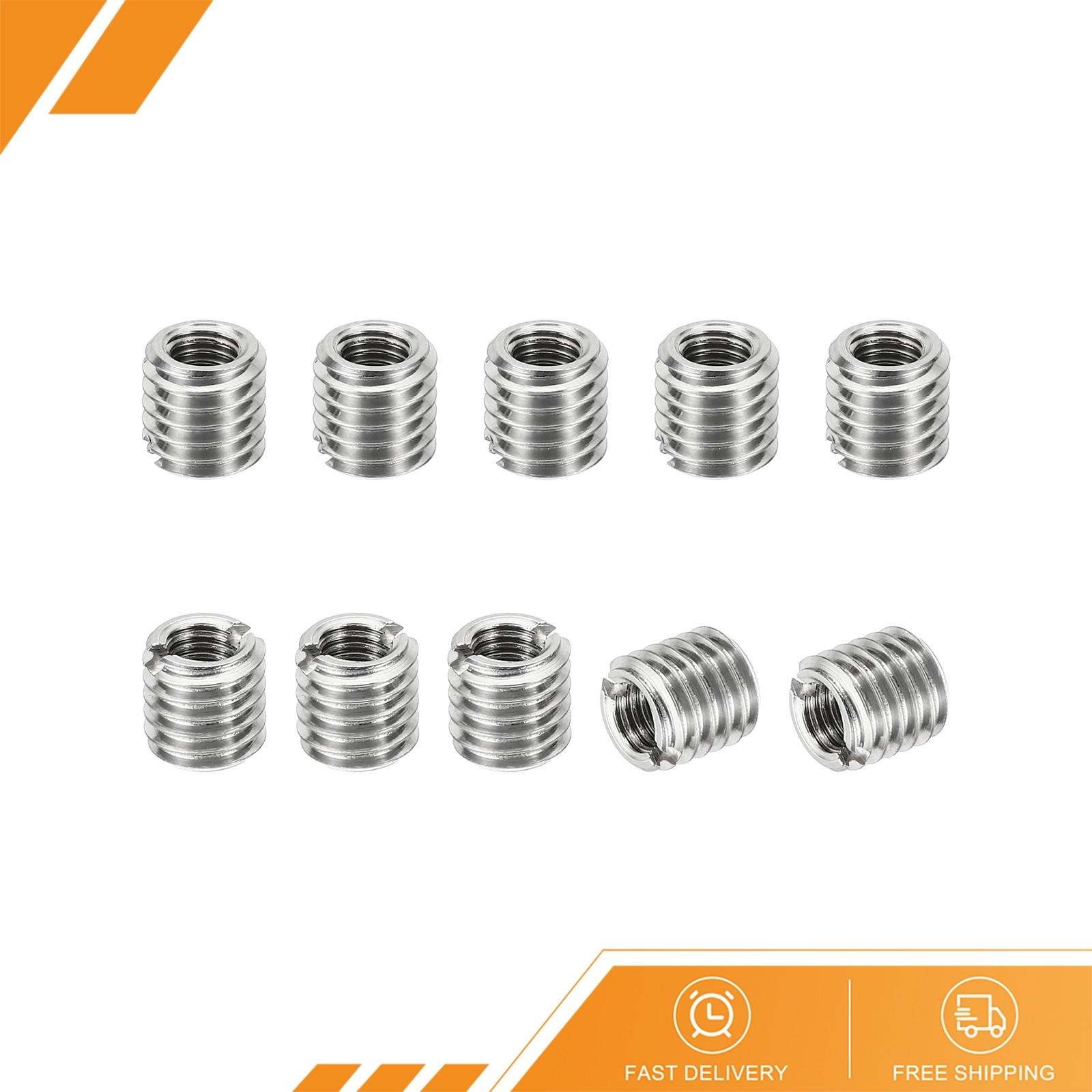 10Pcs Thread Adapters Sleeve Reducing Nut M8x1.25 Male to M5x0.8 Female 8mm