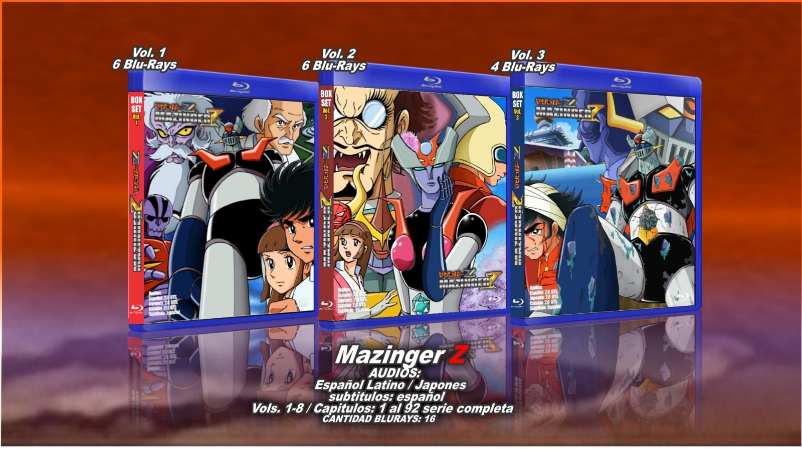 Mazinger Z Blu-Ray Espa Latino, Japones, Subt Espanol 1080 4.3 Selecta Vision