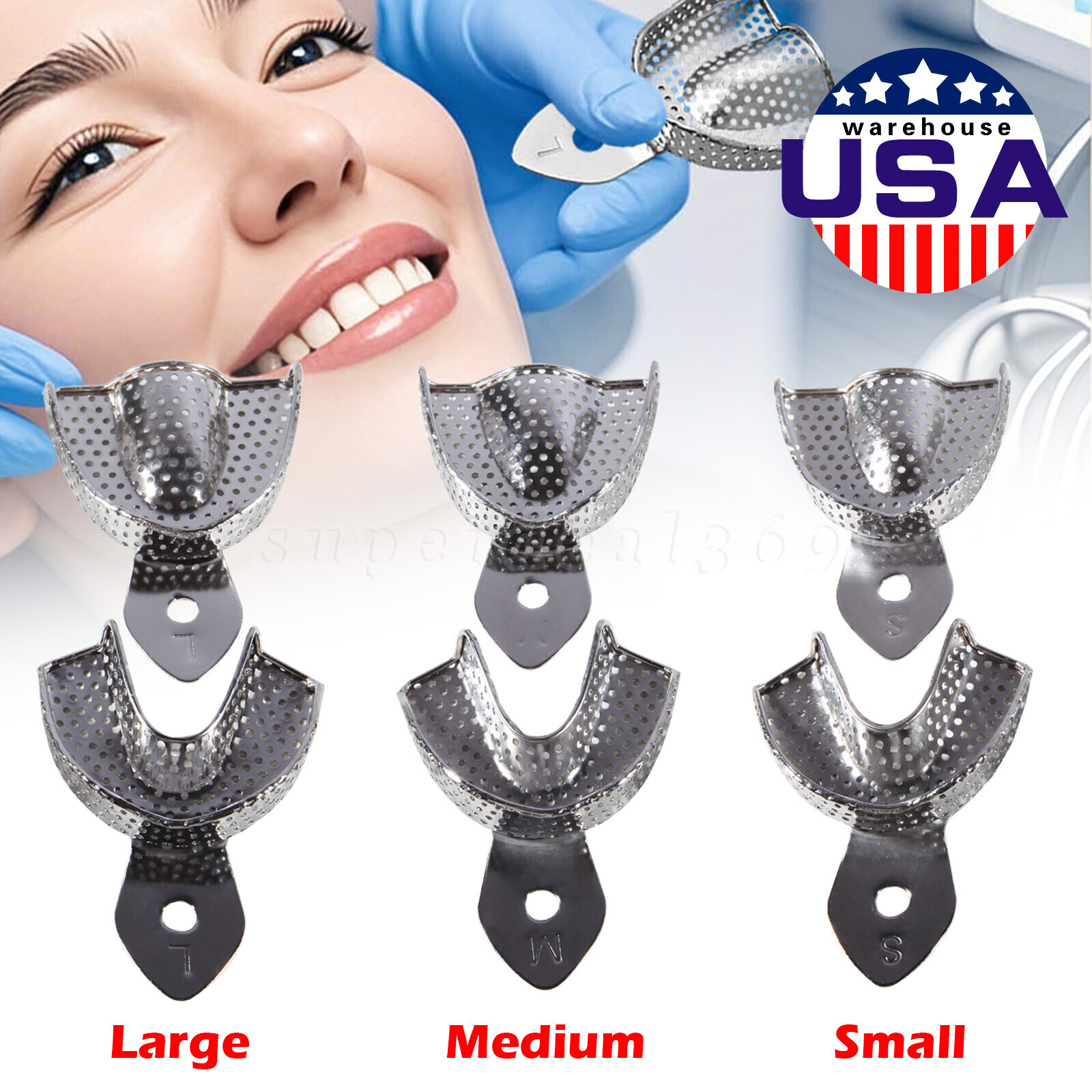 Autoclave Perforated Dental Impression Trays Upper + Lower MX