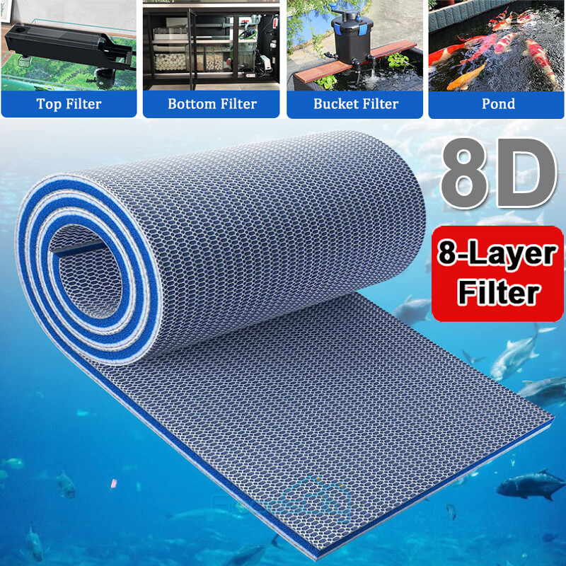 1 ROLL BLUE BONDED AQUARIUM FILTER MEDIA PAD 19" X 16" FILTER FIBER FLOSS