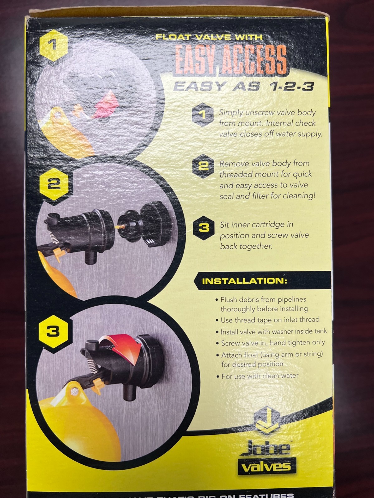 Jobe Rojo Float Valve, 3/4", Black/Yellow