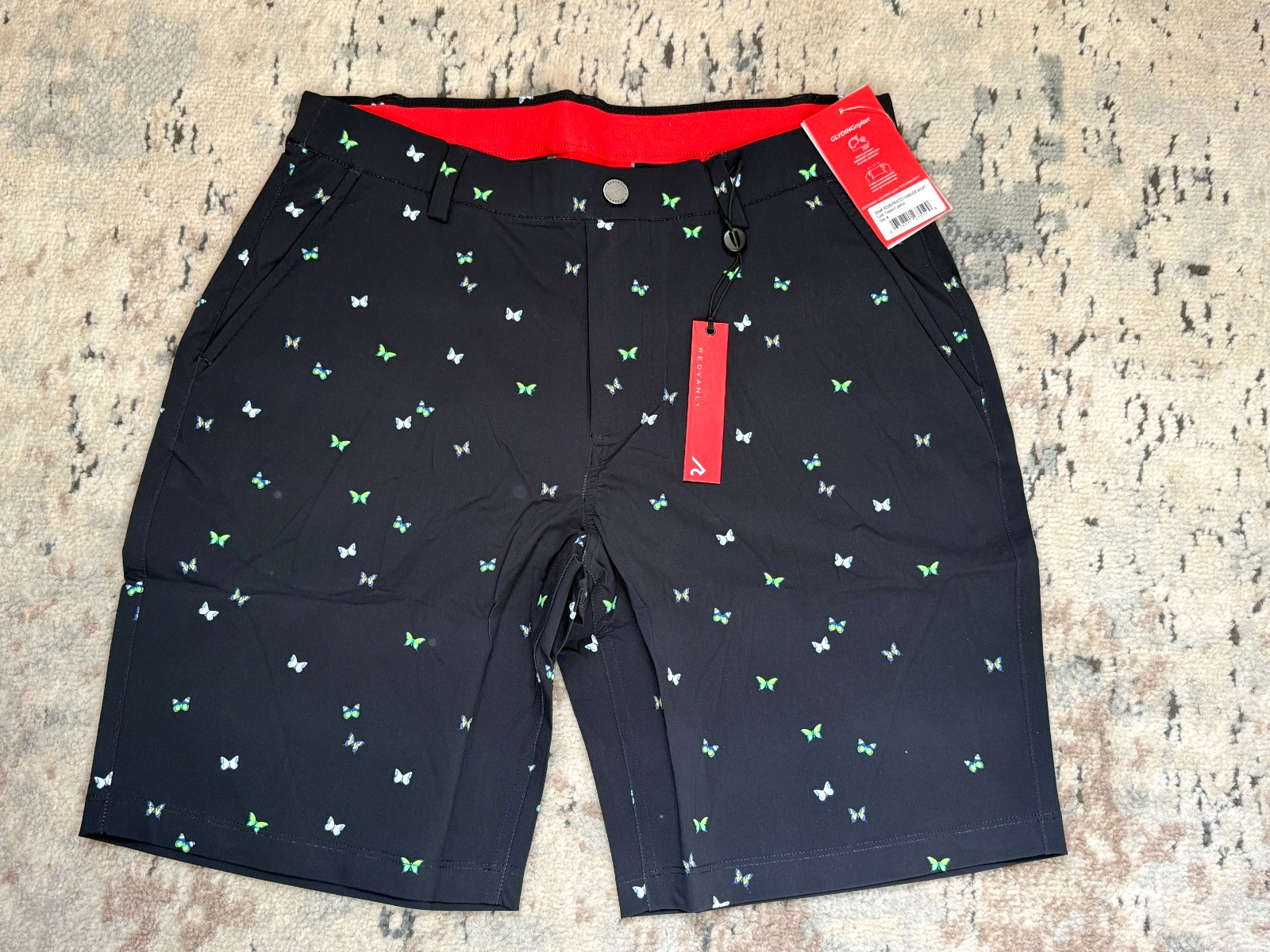Redvanly Printed Hanover Short 9" - Tuxedo Fullerton - Size M - NWT