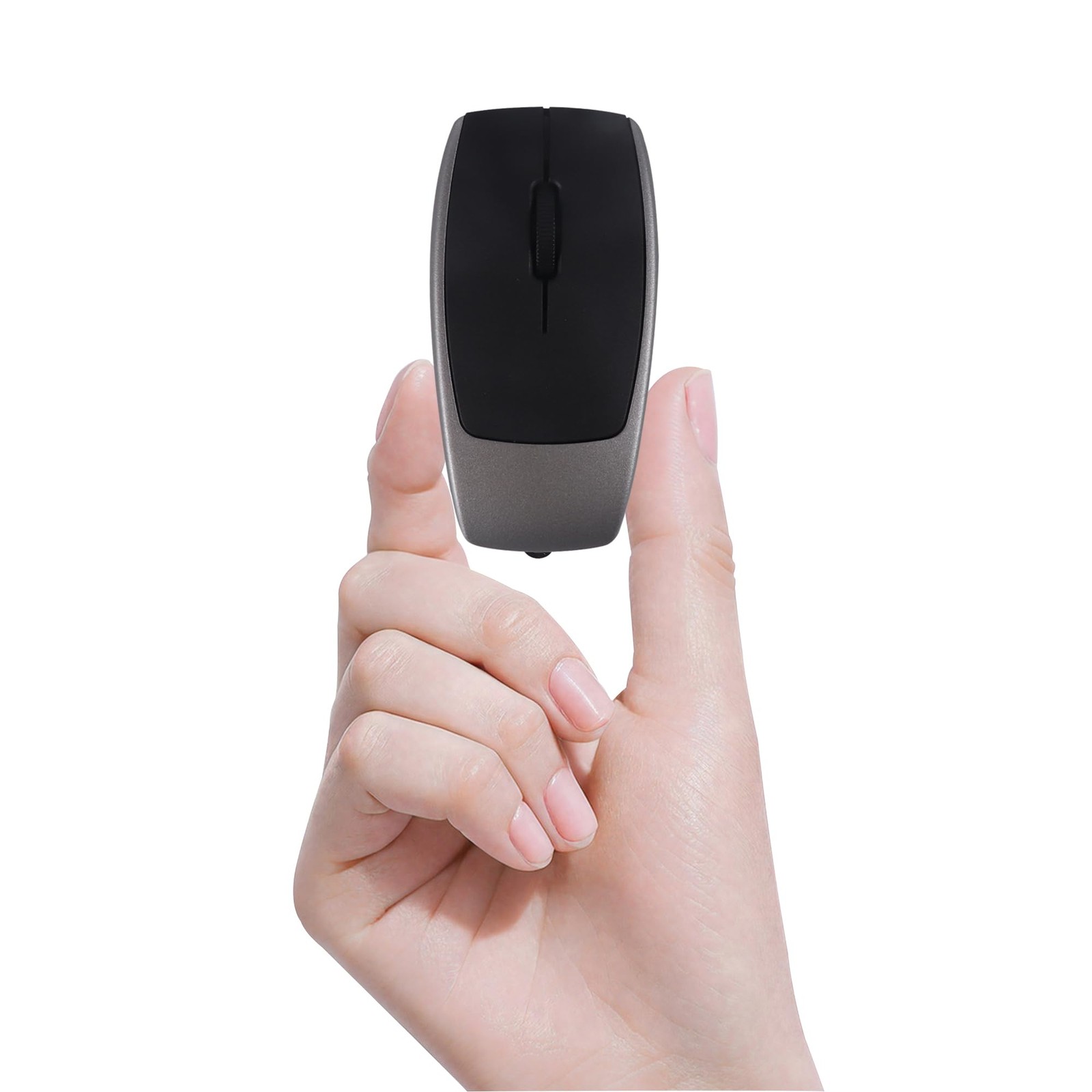 Bluetooth Mouse Rechargeable Portable Mini Computer Mice TF Card Reader Grey