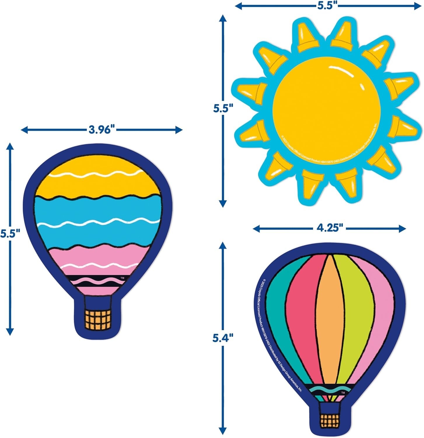 2-Packs Eureka Paper Cut-Outs Crayola 36 Per Pack Classroom Decorations