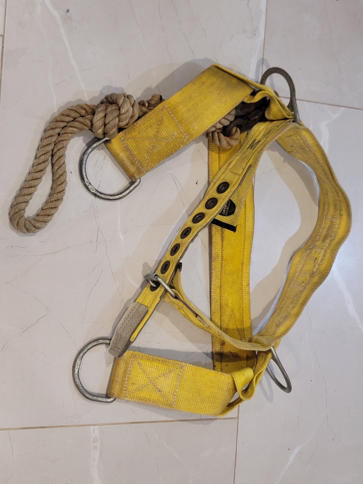 Miller Lineman Arborist Tree Saddle Belt Yellow Model 8067 MEDIUM