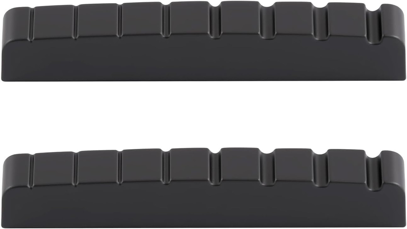 2pcs 8 String Guitar Slotted Nut in Black