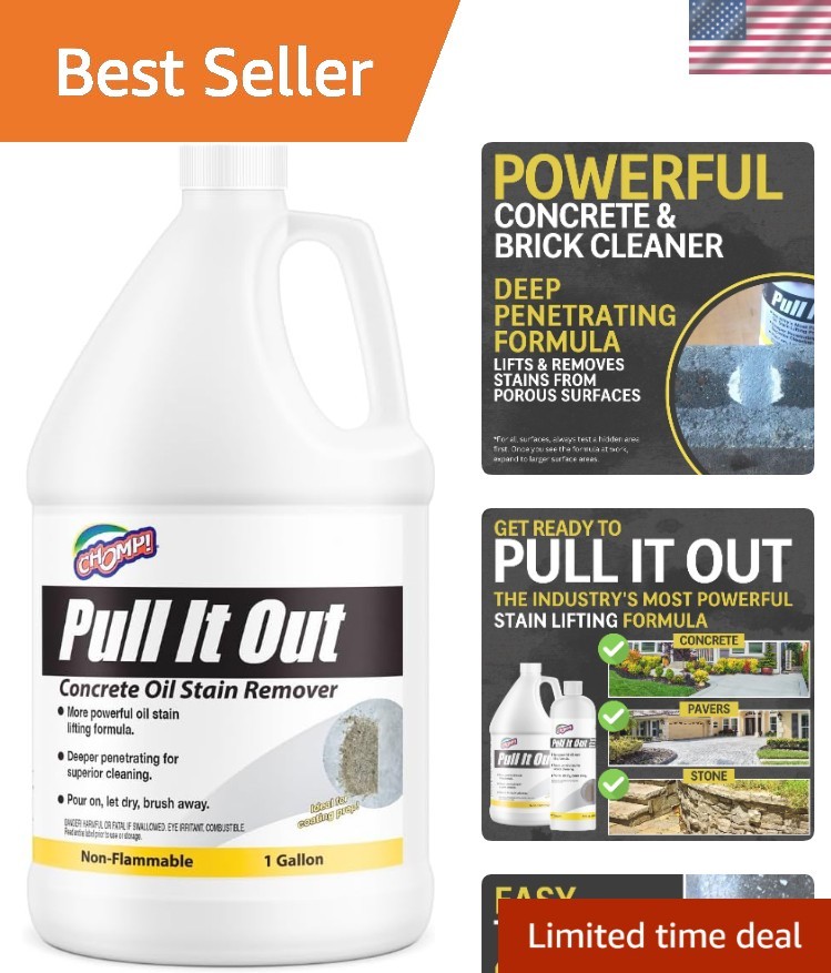 Concrete Oil Stain Remover: Pull It Out Removes and Cleans Oils, Greases from...