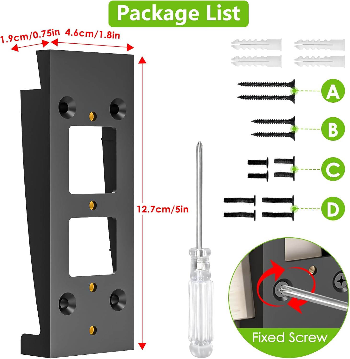 Ring Vinyl Siding Mount for Ring Wired Doorbell Pro/Plus(2025 Release)/Ring Vide