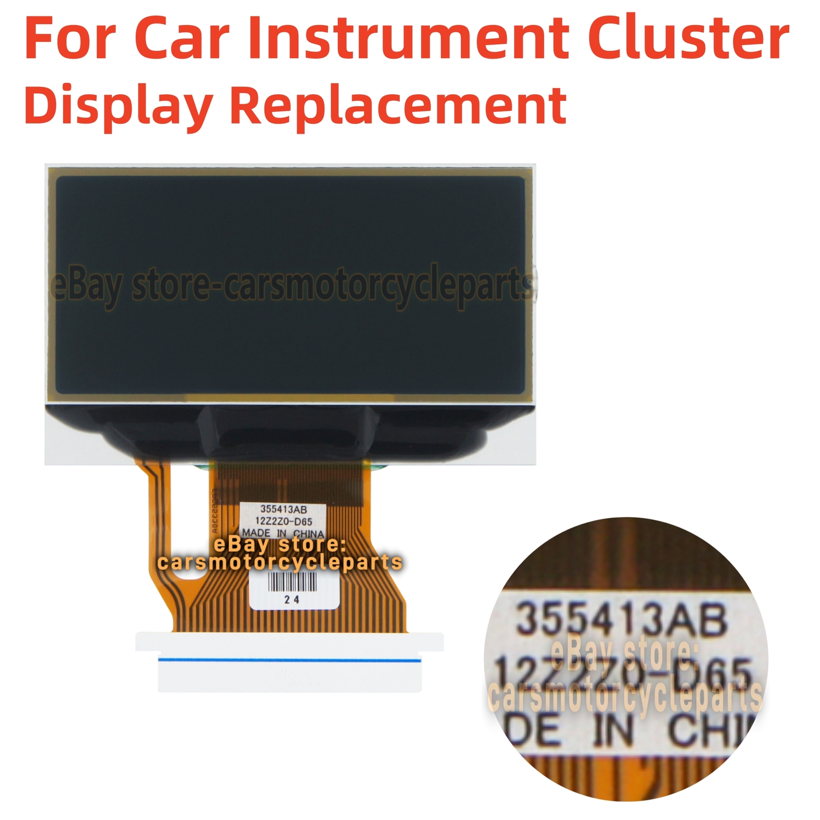 Dashboard Display For 355413AB 12Z2Z0-D65 Car Motorcycle Instrument Cluster NEW