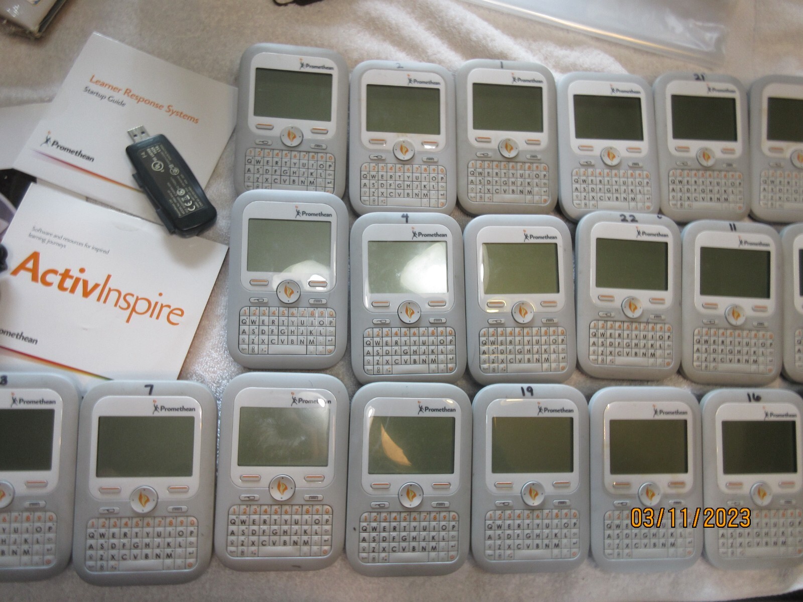 Lot of 21 Promethean ActivExpression PRM-AE2-01 Remotes & Software