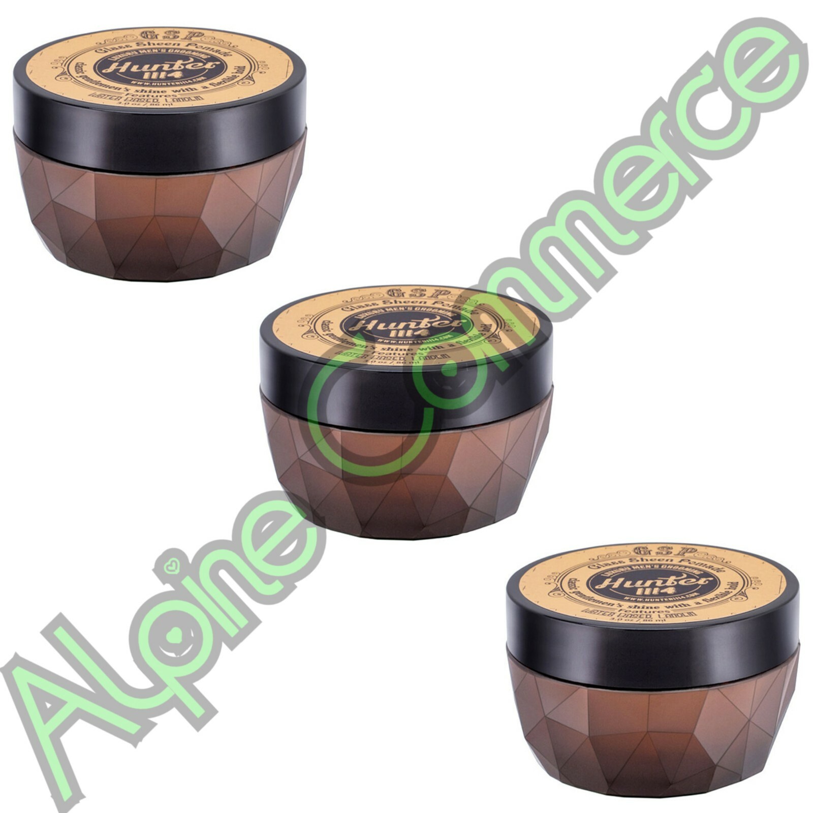 *3-Pack* Hunter 1114 Glass Sheen Pomade Classic Shine 2.8 Oz HF0302