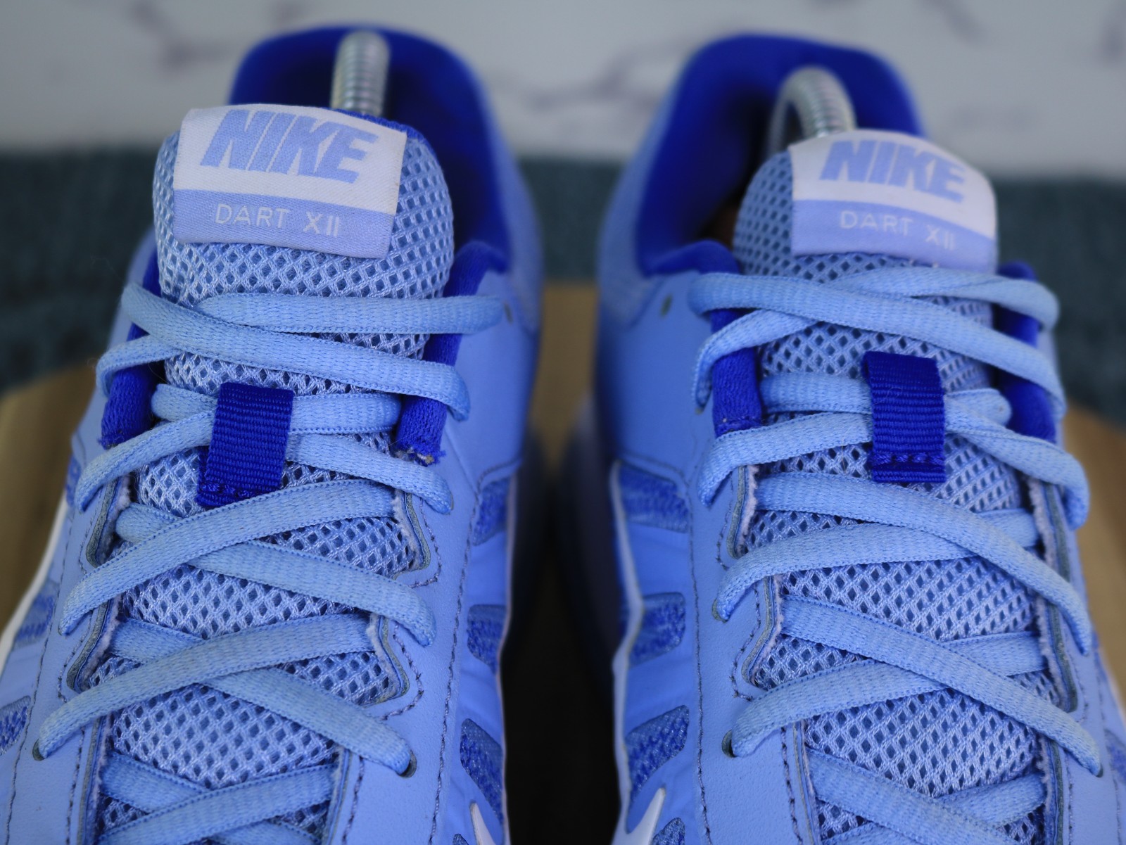 Nike Dart XII Shoes Blue White Running Sneakers Gym Sport 831535-403 Women Sz 11