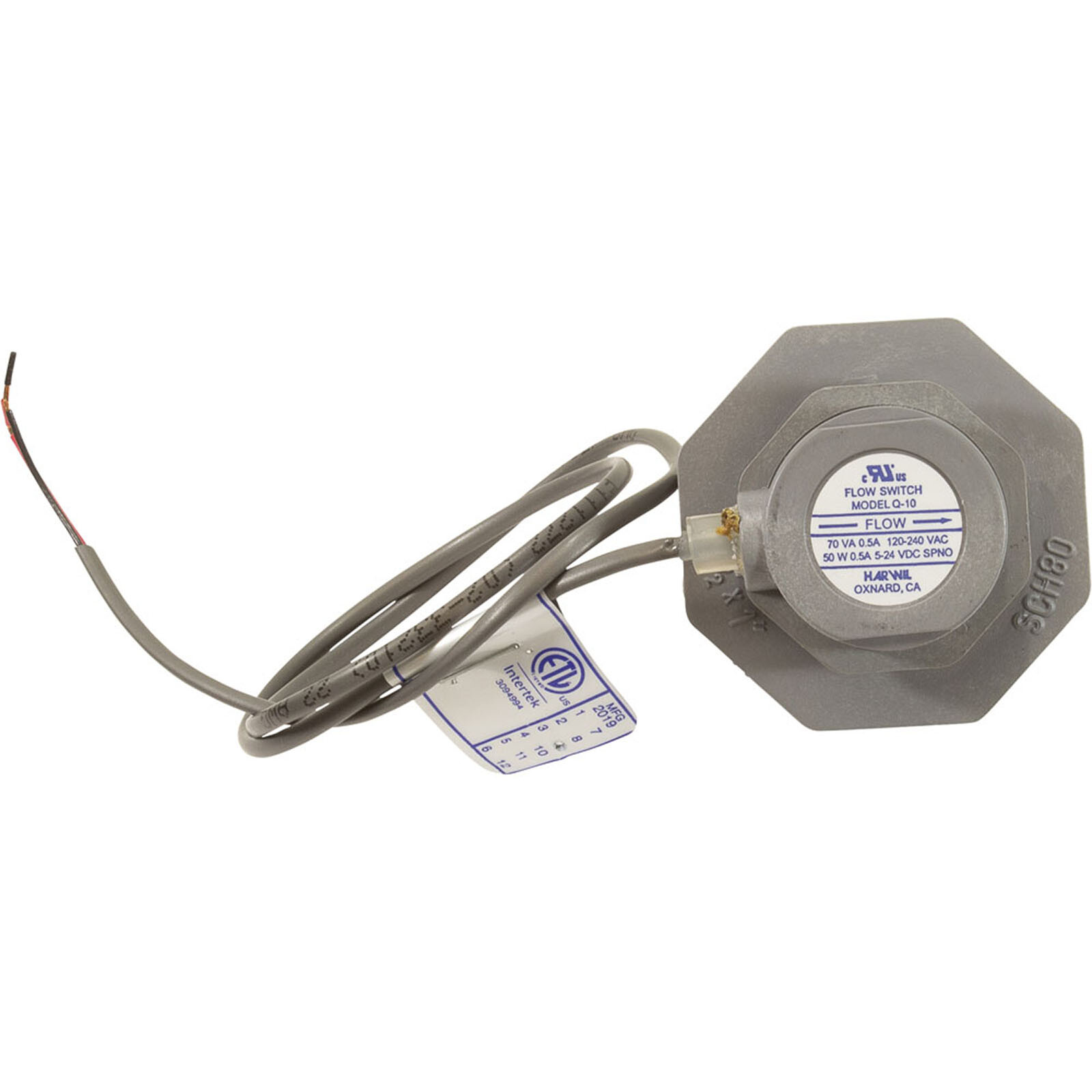 Flow Switch, Harwil Q10DS Dimension 1