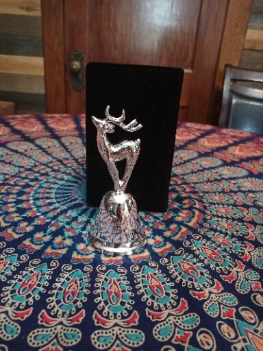 Rare Living Quarters Silver Plate Christmas 2007 Deer Bell. Hard To Find!