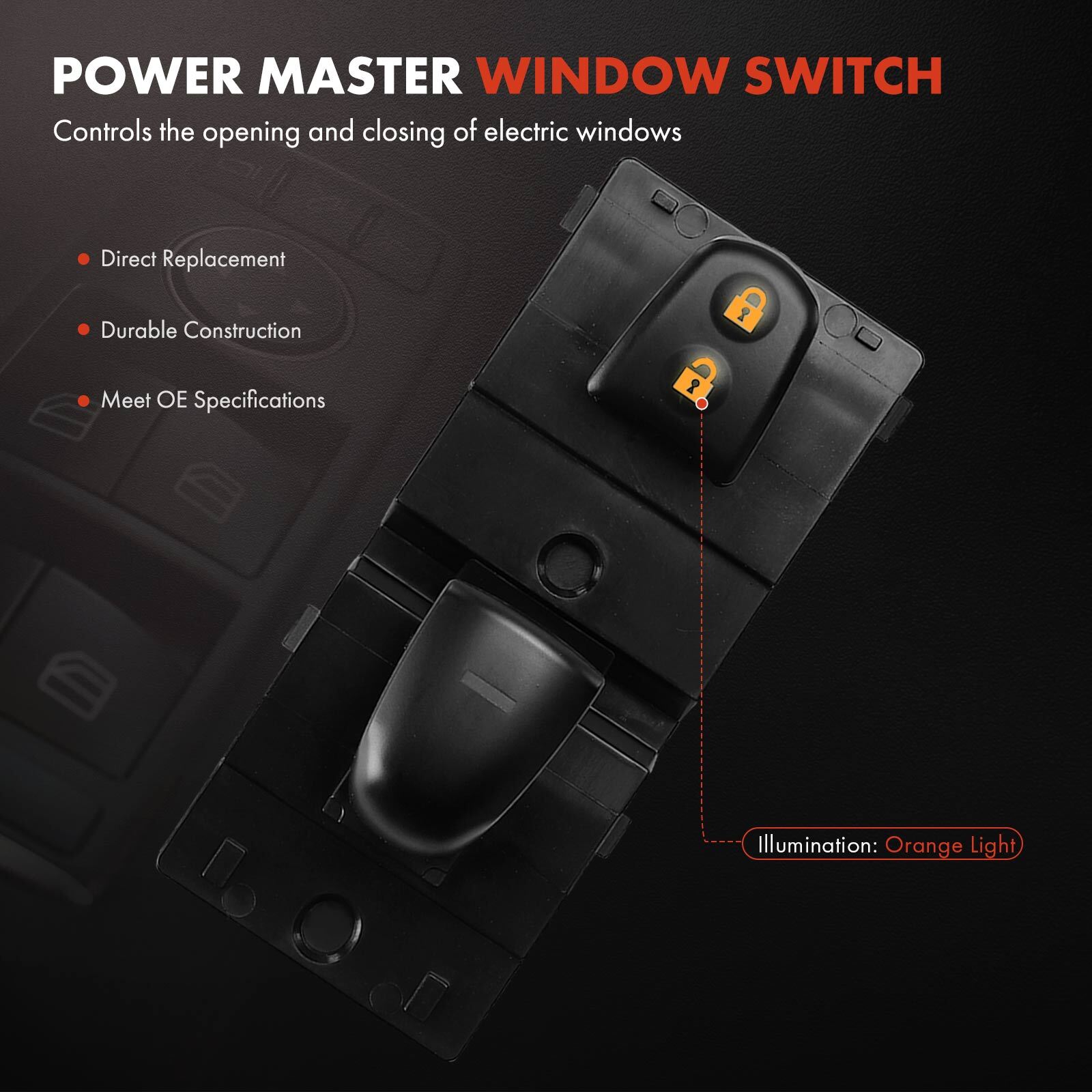 Front Right Power Window Switch for Nissan Sentra 2013-2019 LEAF 2011-2022 Rogue