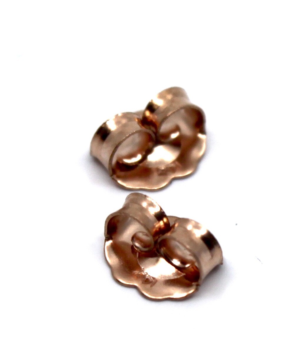 14k Rose Gold Pair Butterfly Closer Back's Earring Backing Medium