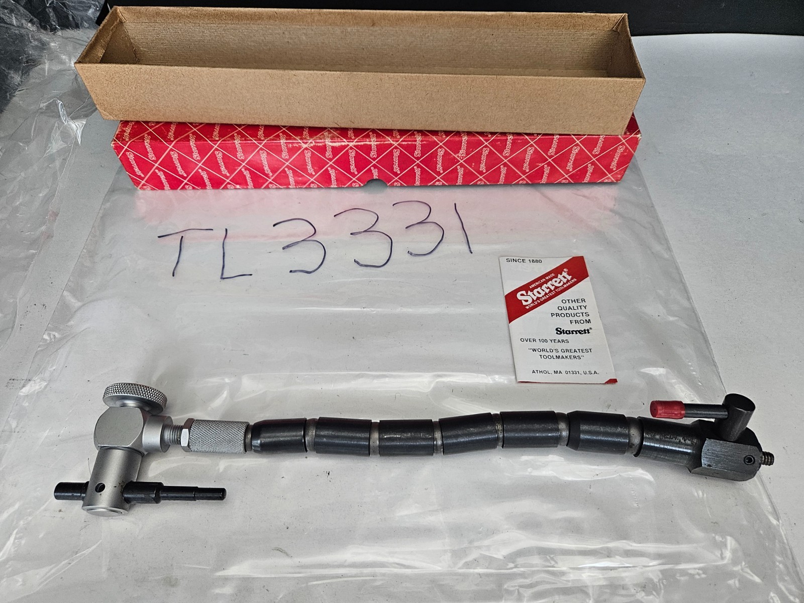 STARRETT #657U FLEX-O-POST ONLY W/BOX NEW OLD STOCK (TL3331)