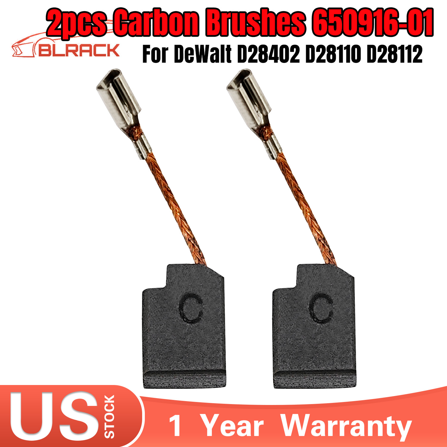 2x Motor Carbon Brushes For DeWalt D28402 D28110 D28112 D28432 D28715 650916-01